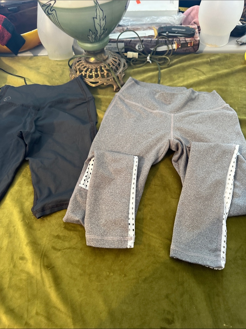 Kids Grey 5 dancewear Active Leggings with Side Detail and a pair of shorts